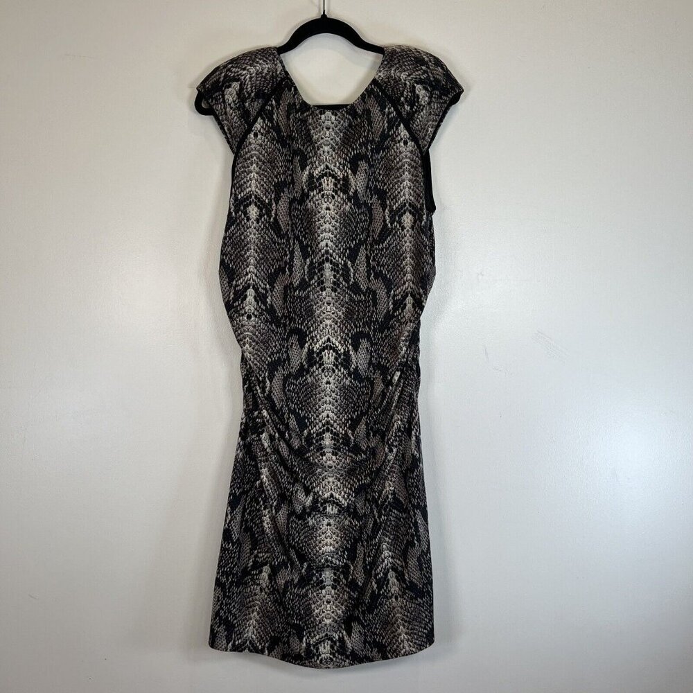 Ivy & Blu Maggy Boutique Snakeskin Print Ruche Dress 16